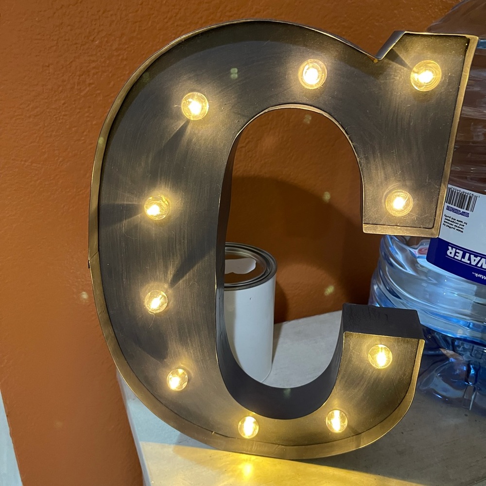Light Up Letter C Home Decor